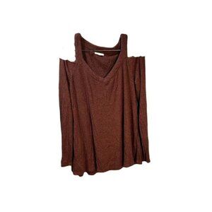 Maurices Cold Shoulder‎ Tunic Top Shirt Pink Small